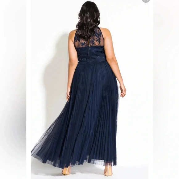 City Chic Angelic Navy Maxi dress size XL/22 - Picture 3 of 16